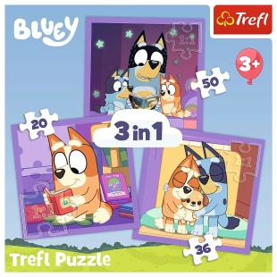 PUZZLE TREFL 3IN1 BLUEY FACETI CUNOSTINTA CU BLUEY - Img 5