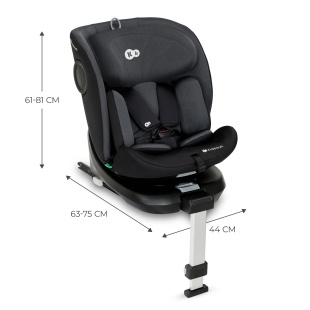 SCAUN AUTO I-SIZE, 40-150 CM, KINDERKRAFT I-360, BLACK - Img 9