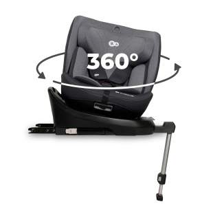 SCAUN AUTO I-SIZE, 40-150 CM, KINDERKRAFT I-360, GREY - Img 8