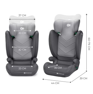 SCAUN AUTO KINDERKRAFT I-SPARK, I-SIZE 100-150 CM, GREY - Img 8