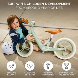 BICICLETA DE ECHILIBRU KINDERKRAFT FLY PLUS, BABY BLUE - Img 9