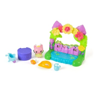 GABBYS DOLLHOUSE FILMUL SET BALCONUL GRADINA SI FIGURINA ZANA REGINA KITTY CU ACCESORII - Img 2