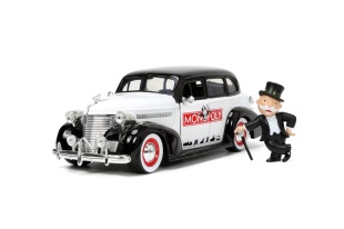 JADA SET MASINUTA METALICA CHEVROLET MASTER DELUXE 1939 SCARA 1:24 SI FIGURINA MR MONOPOLY - Img 2