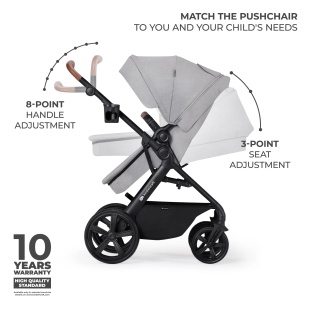 KINDERKRAFT MULTIFUNCTIONAL STROLLER A TOUR 3IN1 MINK PRO LIGHT GREY - Img 8