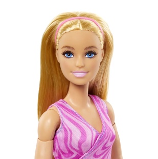 PAPUSA BARBIE MADE TO MOVE BLONDA CU TOP ROZ - Img 7