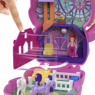 POLLY POCKET SET GENTUTA ANIMALUT PONEI LA RODEO CU ACCESORII - Img 6