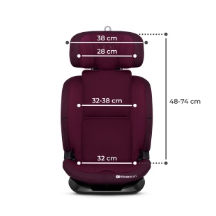 SCAUN AUTO I-SIZE, 76-150 CM, KINDERKRAFT ONETO 3, ISOFIX, CHERRY PEARL - Img 7