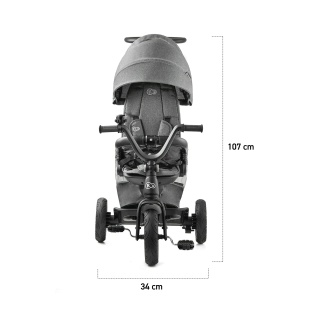 TRICICLETA KINDERKRAFT EASYTWIST, PLATINUM GREY - Img 11