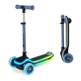 TROTINETA CU LUMINI KINDERKRAFT RAKET, BLUE - Img 5