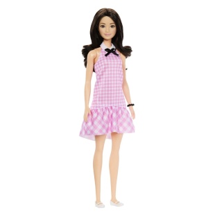 BARBIE FASHIONISTAS PAPUSA BARBIE BRUNETA CU ROCHIE ROZ - Img 4