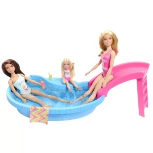 BARBIE SET PAPUSA BARBIE BLONDA SI PISCINA - Img 4