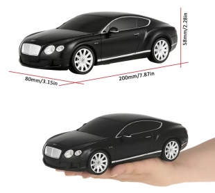 MASINA CU TELECOMANDA BENTLEY CONTINENTAL GT NEGRU CU SCARA 1 LA 24 - Img 7
