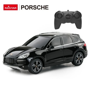 MASINA CU TELECOMANDA PORSCHE CAYENNE TURBO NEGRU CU SCARA 1 LA 24 - Img 2