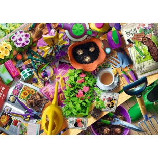 PUZZLE TREFL 1000 ARANJAREA GRADINII ARTIST ANDREW FARLEY - Img 2