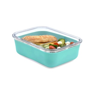 RECIPIENT STICLA 740 ML CU HUSA ANTIDERAPANTA SILICON MELII BLUE - Img 3