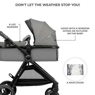 CARUCIOR KINDERKRAFT ESME, 3 IN 1, MOONLIGHT GREY - Img 11