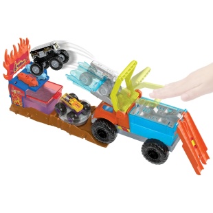 HOT WHEELS MONSTER TRUCK ARENA SMASHERS COLOR SHIFTERS SALVAREA LUI 5ALARM - Img 2