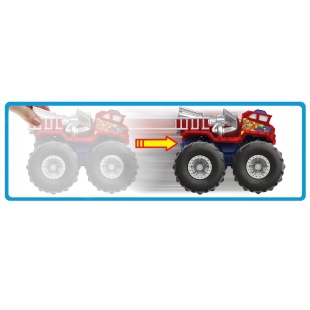 HOT WHEELS MONSTER TRUCK MASINUTA TWISTER TREDZ 5 ALARM SCARA 1:43 - Img 6