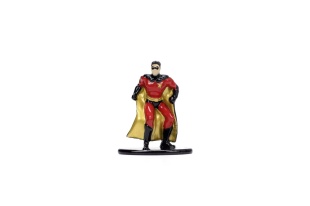 JADA BATMAN SET FIGURINA ROBIN SI MASINUTA METALICA CHEVROLET CAMARO 1967 SCARA 1:32 - Img 5