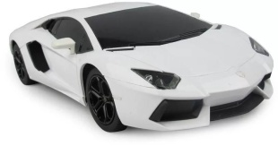 MASINA CU TELECOMANDA LAMBORGHINI AVENTADOR ALB CU SCARA 1 LA 24 - Img 4