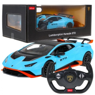 MASINA CU TELECOMANDA LAMBORGHINI HURACAN STO ALBASTRU SCARA 1 LA 14 - Img 8