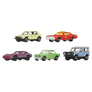 MATCHBOX SET 5 MASINUTE METALICE MBX RETRO II SCARA 1:64 - Img 2