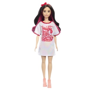 PAPUSA BARBIE FASHIONISTA BRUNETA CU ROCHITA SPORT - Img 2