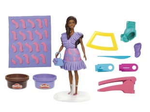 PLAY DOH BARBIE SET PLASTELINA BARBIE FASHIONISTA RUFFLES CREATII VESTIMENTARE - Img 2