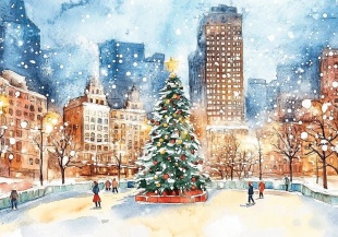 PUZZLE TREFL 1000 PREMIUM PLUS CENTRAL PARK USA WINTER WONDERLAND - Img 2