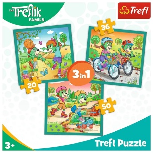 PUZZLE TREFL 3IN1 INTALNIREA FAMILIEI TREFELIK - Img 5