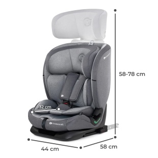 SCAUN AUTO I-SIZE, 76-150 CM, KINDERKRAFT ONETO 3, ISOFIX, COOL GREY - Img 8
