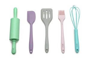 SET 5 PIESE MINI USTENSILE BAKING, MELII, COLORATE - Img 2