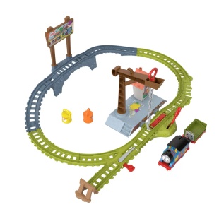 THOMAS SET DE JOACA CU LOCOMOTIVA MOTORIZATA THOMAS LIVREAZA VOPSEAUA - Img 4