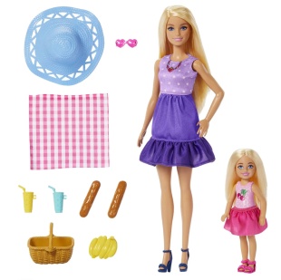 BARBIE FAMILY AND FRIENDS SET PAPUSA BARBIE SI PAPUSA CHELSEA - Img 2