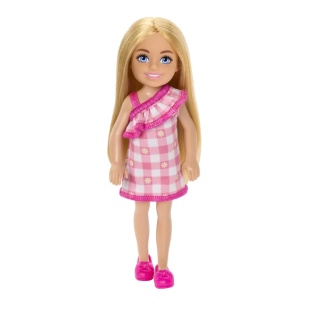 BARBIE PAPUSA CHELSEA BLONDA CU ROCHITA ROZ IN CAROURI - Img 2