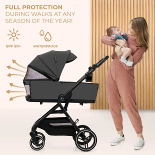 CARUCIOR KINDERKRAFT YOXI 3IN1 (MINK PRO) MOON GREY - Img 10