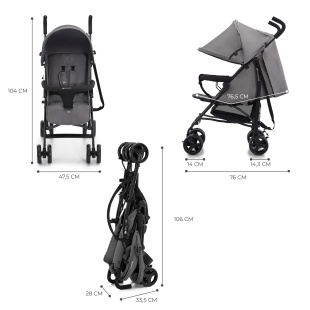 CARUCIOR SPORT KINDERKRAFT TIK, TIP UMBRELA, STONE GREY - Img 7