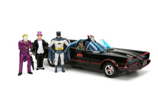 JADA BATMAN SET MASINUTA METALICA BATMOBILE 1:24 SI 4 FIGURINE - Img 5