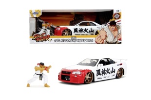 JADA SET FIGURINA METALICA 6CM SI MASINUTA NISSAN SKYLINE GTR SCARA 1 LA 24 - Img 6