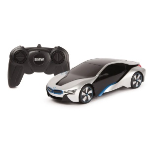 MASINA CU TELECOMANDA BMW I8 ARGINTIE SCARA 1 LA 24 - Img 2