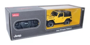 MASINA CU TELECOMANDA JEEP WRANGLER RUBICON GALBEN CU SCARA 1 LA 24 - Img 2