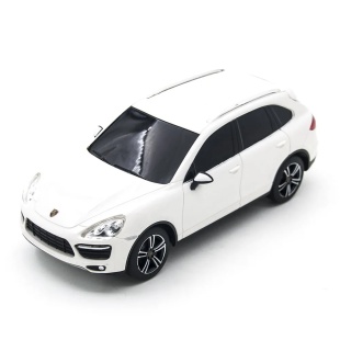 MASINA CU TELECOMANDA PORSCHE CAYENNE TURBO ALB CU SCARA 1 LA 24 - Img 7