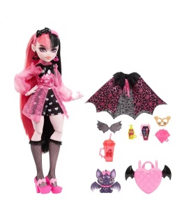 MONSTER HIGH PAPUSA DRACULAURA CU ANIMALUT SI ACCESORII - Img 2