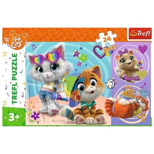 PUZZLE TREFL 24 MAXI 44 DE PISICI PISICILE FERICITE - Img 3