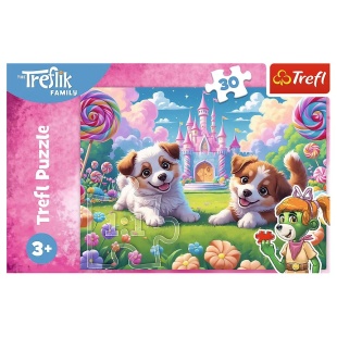 PUZZLE TREFL 30 FAMILIA TREFLIK O LUME PLINA DE ZAMBETE - Img 3