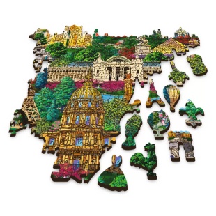 PUZZLE TREFL DIN LEMN 1000 PIESE OBIECTIVE TURISTICE FAIMOASE DIN FRANTA - Img 3