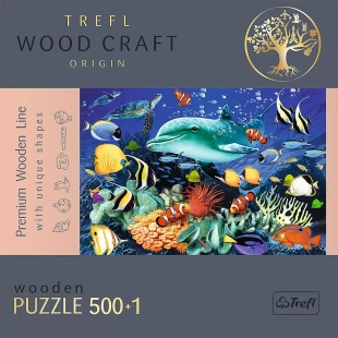 PUZZLE TREFL DIN LEMN 500+1 PIESE VIATA MARINA - Img 5