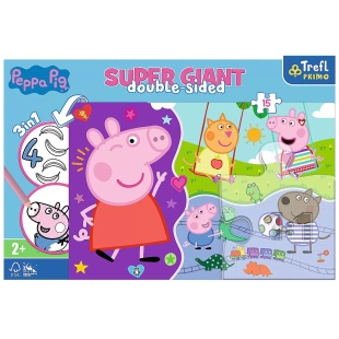 PUZZLE TREFL PRIMO SUPER GIANT 15 PEPPA PIG - Img 4
