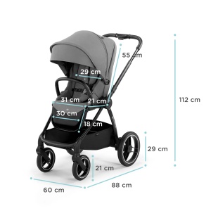 CARUCIOR KINDERKRAFT NEA, 2 IN 1, PLATINUM GREY - Img 9