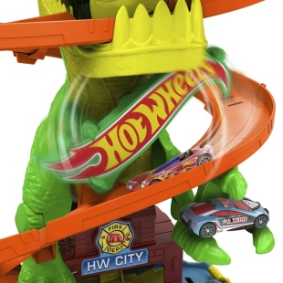 HOT WHEELS CITY SET STATIA DE POMPIERI SI BATALIA CU TREX - Img 6